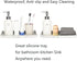 DNC 2PC 7.9" Silicone Bathroom Tray for Countertop, Kitchen Sink Soap Holder and Toilet Tank Desk Organizer (Marble