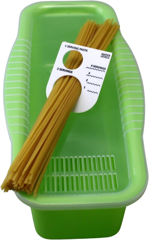 Dependable Industries Microwave Pasta Cooker, BPA-Free, Non-Stick Quick Meal Maker, Yellow