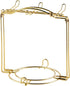 YOLIFE Gold Tea Cup Holder Display Stand - Metal Rack for 6 Cups and Saucers, Foldable Organizer