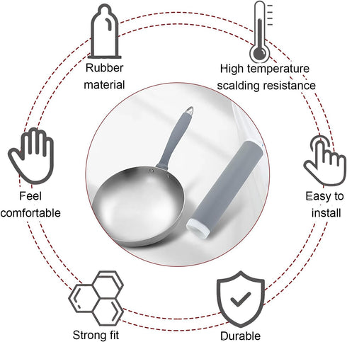 2024 New Silicone Pan Handle Sleeve, Heat Insulation Cover, Multifunctional Heat-Resistant Sleeve (2pcs Medium)