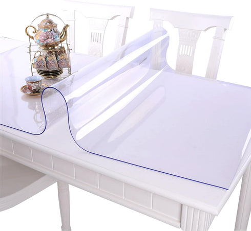 18 63 Inch 1.5mm Countertop NECAUX Custom x Clear Table Cover Protector, Thick Plastic Waterproof Heavy Duty Table Pad