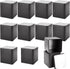 WOPPLXY 12 Pack Minimalist Black Square Metal Tea Tins, 3 Oz Loose