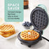 Elite Gourmet EWM015M# Electric Nonstick 4.5-inch Mini Waffle Maker, Belgian Waffles, Compact Design, Hash Browns, Keto, Snacks, Sandwich, Eggs, Easy to Clean, Mint by Elite Gourmet