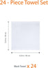 12 12 24-Pack Amazon Basics Fast Drying Cotton Washcloths for Bathroom, Machine Washable, Soft and Highly Absorbent, x