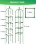 2 Pack 6Ft MYMULIKE Garden Trellis for Climbing Plants Outdoor & Indoor - Tall Rustproof Plant Support Cage for Vines
