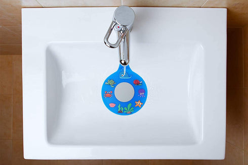 WSZCML Bathtub Drain Stopper, Silicone Tub Stopper Plug, Universal Bath Drain Cover, Kids Tots Babies Gift (Blue