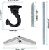 2 Sets 55mm/2.17" Heavy Duty Ceiling Hooks, Metal Ceiling Hooks with Hardware for Hanging Plants and Chandeliers