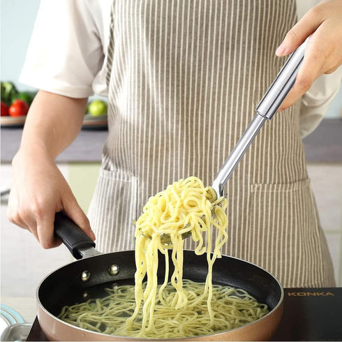 3 Pieces Stainless Steel Spaghetti Server Set, Pasta Tong, Spoon Server Fork, Kitchen Cooking Utensil Set