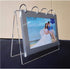 Slant Back Sign Holder, Horizontal Display 5x7 inch PVC Photo Clip Flip Display, 7 Pages-14 Sides Photos