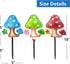 Set 3, 10, LEGIFO Garden Decor Mushroom Stakes of Metal & Glass Outdoor Mushroom Stake for Backyard Lawn Decor, Funny