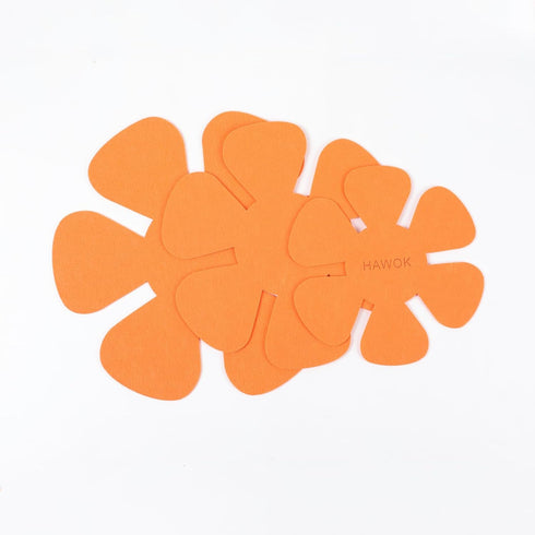 Pot/Pan Protectors, Set of 3, Dia. 8" 10" 12" Orange