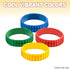 7.5 Inch 12 Pack- ArtCreativity Building Block Bracelets for Kids- Colorful Stretchy Rubber Wristbands for Boys