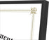 Golden State Art 8.5x11 Aluminum Frame - Real Glass, Metal Frame for 8.5 by 11 inch Document with Easel Stand (Black, 1