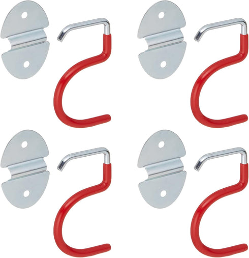 S-Type Hook, Wall Mounted Space Saver Organizer Tool Holder with 4 Holders