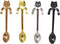 Honbay 4PCS Cute Mini Cat Spoon, 11.5cm/4.5inch Stainless Steel Spoon for Tea, Coffee, Dessert, Sugar, Ice Cream