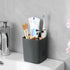 Electric Toothbrush Holder 3 Slots Tooth Brushing Holder with Bamboo Dividers for Bathrooms, Plastic Toothbrush and Toothpaste Organizer for Shower, Countertop, Vanity, Cool Grey by Heagoale