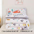 Sets 3-Piece Sets 2 ZRNBAST Twin Size Comforter for Boys Cartoon Cars Kids Bedding Soft and Lightweight White