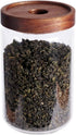 LEAVES AND TREES Y Glass Tea Canister, 25 FL OZ/750ml Airtight Bulk Food Storage Jar for Loose Leaf Tea, Coffee Bean (6