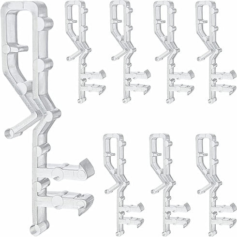 10 pcs Hidden Channel Valance Clips, 2-1/8 inch for Horizontal Wood Blinds, Mini Blinds Retainer Holder