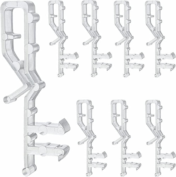 10 pcs Hidden Channel Valance Clips, 2-1/8 inch for Horizontal Wood Blinds, Mini Blinds Retainer Holder