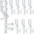 10 pcs Hidden Channel Valance Clips, 2-1/8 inch for Horizontal Wood Blinds, Mini Blinds Retainer Holder