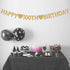 Gold Happy 100th Birthday Banner, Glitter Decorations for 100 Years Old Woman or Man Party Supplies