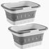 Foldable Plastic Shower Caddy Basket 2 Pcs, Portable Toiletries Caddy with Handles for Dorm, Bathroom, Cleaning,