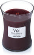 WoodWick Medium Hourglass Candle, Black Cherry - Premium Soy Blend Wax, Pluswick Innovation, Made in USA