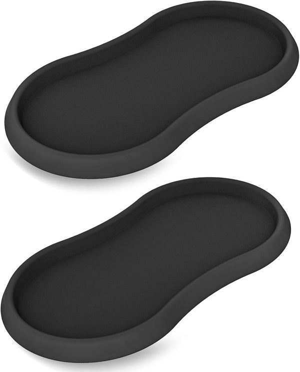 KOLUTI Salt and Pepper Mill Silicone Tray Set of 2, Kitchen Pepper Grinder
