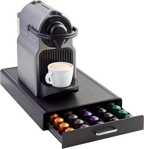 Amazon Basics Nespresso OriginalLine Coffee Pod Storage Drawer Holder, 50 Capsule Capacity,
