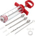 Meat Injector, TGE-V 1-oz Plastic BBQ Marinade Injector Kit with Stainless Steel Needles and Cleaning Brush