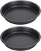 2Pcs Pizza Pan, Carbon Steel Non Stick Deep Baking Pan, Round Pizza Bakeware Sheet Set for Kitchen Oven (9 in)