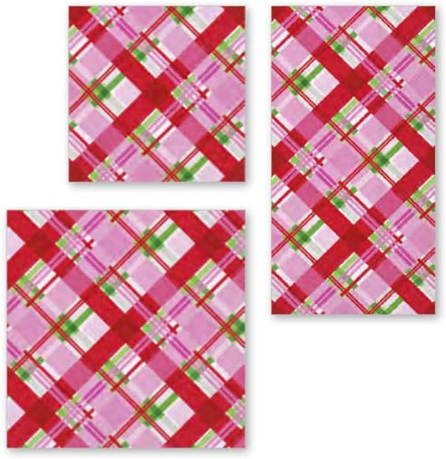3-Ply Pack, 8.5" 4.5", 16-Count IHR Ideal Home Range Christmas Napkins Rosanne Beck - PINK - Disposable Paper Party