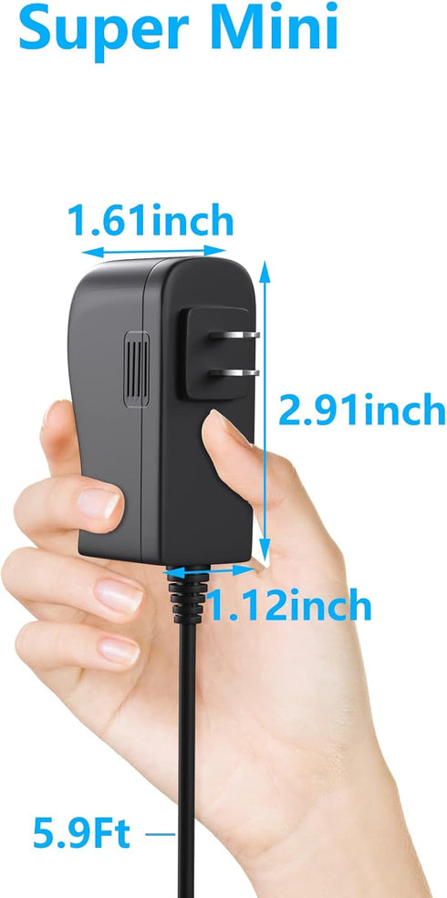 VHBW Vacuum Cleaner Charger for INSE N5S, N5, N6, N6S, V70, N6-1, N6-2 AC Power Cord Adapter for Wowgo S108