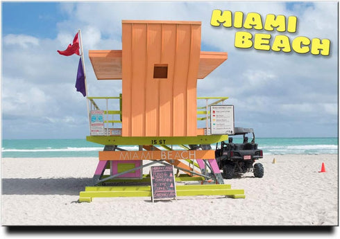 Miami Beach Fridge Magnet, Florida Travel Souvenir from South Beach