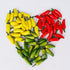 60pcs Simulation Artificial Lifelike Small Chili - Fake Vegetable Red Yellow Green Pepper for Decoration