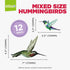 12-Pack Hummingbird Window Clings - Lifelike, Colourful Window Decals to Prevent Bird Strikes -Double-Sided for Bird Window Strike Prevention - Stop Birds from Hitting Windows by Stickers4
