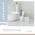 2 Pack, Glass Tumbler Cap Aomasi Frosted Bathroom Rinsing and Mouthwash Cup, Toothbrush & Toothpaste Holder & Drinking