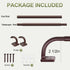 Curtain Rods for Windows 28 to 48 Inch, Blackout Wrap Around Telescoping Rod for Sliding Door