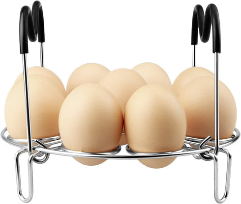 Instant Pot Accessories Egg Steamer Rack Trivet with Heat Resistant Handles, Stainless Steel for 5, 6, 8 Quart &