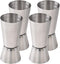 Newk Double Jigger for Bartending, 1/2 & 1 Oz (15 & 30 ML) Stainless Steel Cocktail Measuring Jigger, Set of 4