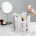 Rotating Cup and Lid Organizer, 4 Compartment Dispenser for Bathroom, Coffee Station, Kitchen Cabinet