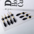 20pcs Black Crystals Prisms Glass Tip Beads Replacement Chandelier Icicle Drop Pendants Octagon Crystal Beads Gold Pins