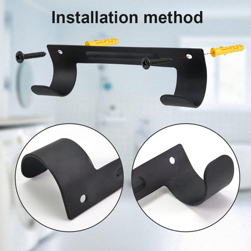 Ironing Board Hanger Wall Mount, Organizer Wall Rack for Laundry Rooms, Storage Rack Hanging Shelf Hanger (Black)