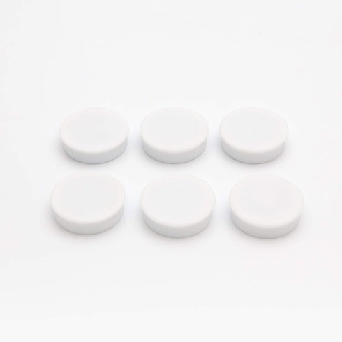 Bullseye Office 24 Round White Fridge Magnets – Button Shaped, Small Colorful Discs for Kitchen or Classroom