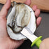 DRAGONFRUITEE Oyster Shucking Knife, Commercial Grade Clam Tool with Ergonomic Grip, Yellow/Silver (1 Count)