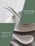 DOWAN 4 Set Ceramic Soup Spoons, Asian Soup Spoons for Ramen, Pho, Wonton, and Miso