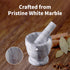 Marble Mortar and Pestle Set, 150ml Unpolished Marble Spice Grinder, Herb Ginder Kitchen Utensil (4"X4")