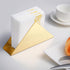 Gold Stainless Steel Napkin Holder, Modern Triangle Cocktail Napkin Dispenser Organizer for Kitchen Countertops and