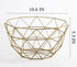 Fruit Stand Vegetables Serving Bowl Basket Holder - Metal Iron Wire for Kitchen Counter, Table Centerpiece, Large Round